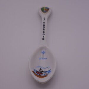 La Gaspesie Quebec Gaspe Que Ceramic Spoon Imported by JC Ricard Made in Taiwan